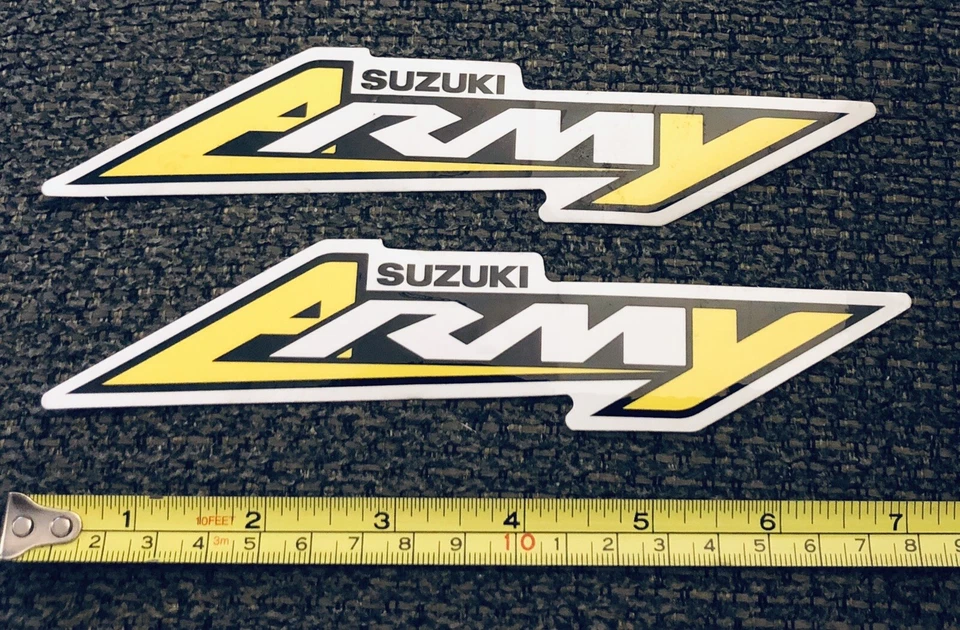 2 calcomanías pegatinas SUZUKI ARMY carreras motoamerica Supersport bagger utv sportbike Foto 1 de 1