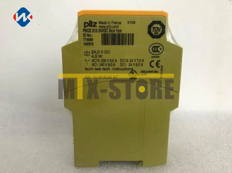 1PCS Pilz PNOZX13 Safety Relais 774549 5n/O 1n/C 24V Dc 4,5 W