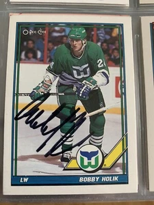 7 Bobby Holik hockey cards.  1 card autographed  - Picture 1 of 7