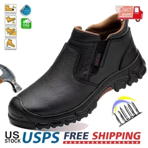 Mens Safety Shoes Steel Toe Work Boots Slip Resistant Water resistant US Size - Picture 1 of 20