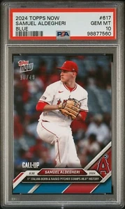 2024 TOPPS NOW 617 SAMUEL ALDEGHERI BLU /49 PSA 10 - Foto 1 di 2