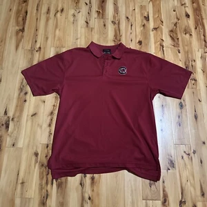 South Carolina Gamecocks Polo Shirt Mens Large Red Solid Tour Play Adult Golf - Picture 1 of 4