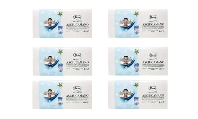 GENERICO 6 Confezioni Di Asciugamani Monouso Roial Confezione da 60 Pezzi Colore Bianco