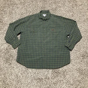 Camicia uomo Carhartt verde a quadri con bottoni 3XL manica lunga - Foto 1 di 5