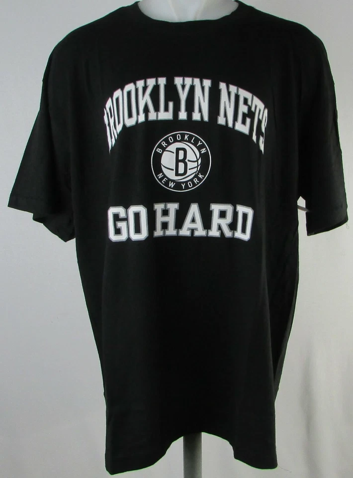 Brooklyn Nets NBA Majestic Men's Go Hard Black Short Sleeve Shirt - Image 1 of 4