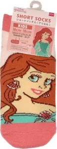 Disney Kids Short Socks Princess Ariel The Little Mermaid, Pink Children Cute - Picture 1 of 2