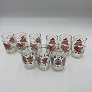 1980 STRAWBERRY SHORTCAKE Drinking Glass Tumbler American Greetings Lot Of 9 - Picture 1 of 6