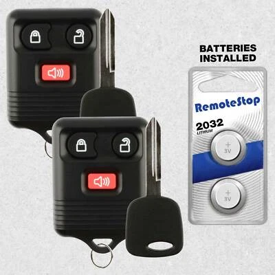 2 For 1999 2000 2000 2001 2002 2003 Ford F150 F250 F350 F450 Remote Fob + Key - Imagem 1 de 4