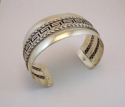 BRACCIALE ORIENTALE ALLA "SCHIAVA" IN ARGENTO 925 SILVER BRACELET CUFF - Immagine 1 di 4