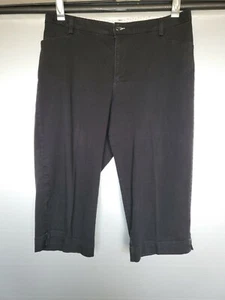 Lee Just Below the Waist Women's Black Capri Cropped Jeans - Size 16 Medium - Picture 1 of 7