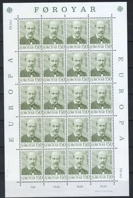 Dinamarca Färöer, Europa 1980, 2 hojas á 20 sellos **/MNH, Michel-N°. 53-54/G206 - Imagen 1 de 2