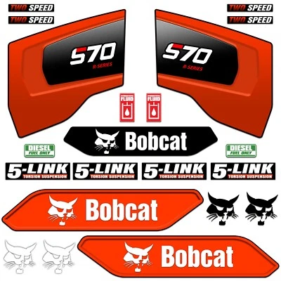 Decal Kit fits Bobcat S70 Stage 5 Skid Steer S-70 Loader Parts Sticker 7yr Vinyl - Image 1 of 3
