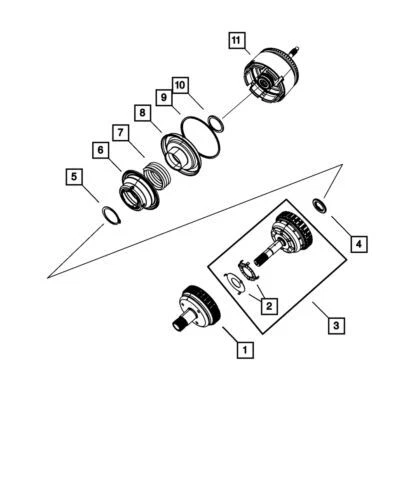 Genuine Mopar 1989-2021 Dodge Grand Caravan Front Clutch Piston Housing 4431611 - Image 1 of 4