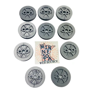 10 Knex Hubs Pulleys Wheels Gray/Silver 1.5" Small - K'nex Replacement Parts - Picture 1 of 3
