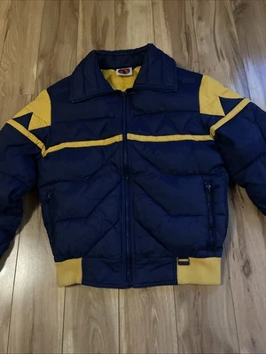 VTG MOUNTAIN GOAT by White Stag Men's Puffer Ski Jacket-Size Small Blue/Yellow - Image 1 of 4