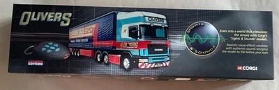 CORGI SIGHTS & SOUNDS 1:50 SCANIA TOPLINE CURTAINSIDE TRAILER – OLIVERS CC12937 - Image 1 of 4