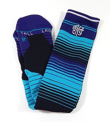 1-Pair Charlotte Hornets NBA Team Issued Buzz City Stance Socks Large Tall New