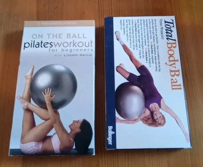 2 VHS On The Ball Pilates Workout For Beginners/ Total Body Ball FREE US SHIP - Image 1 of 4