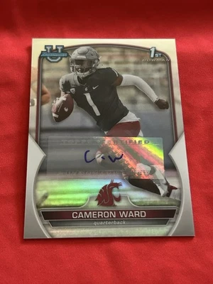 *read 2022 Bowman U Refractor Cam Ward Signed Autograph Auto Cameron Ward *read* - Image 1 of 4