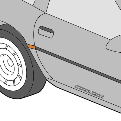 Moldura de acabamento central para para-lama traseiro dianteiro destro para 1984-90 C4 Corvette quarto de painel - Imagem 1 de 2