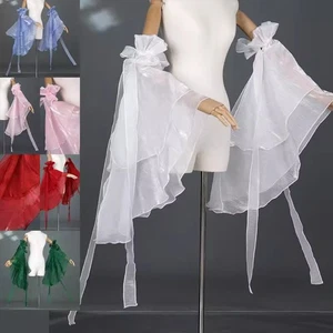 Women Lolita Oversleeve Opera Gloves Flare Sleeve Accessory Hanfu Costume - Picture 1 of 24