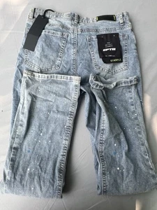 Pantalones de mezclilla para hombre EPTM Paint Speck Stack talla 32 nuevos con etiquetas - Imagen 1 de 10