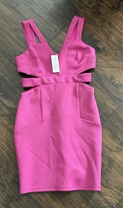 Bebe Hot Pink Kleid Small Ärmellos Neu mit Etikett - Bild 1 von 6