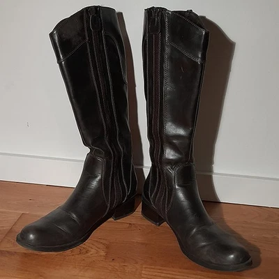 Canda · Stiefel · dunkelbraun · Kunst-Leder · 4,5 cm Absatz · Gr. 7½ - Bild 1 von 3