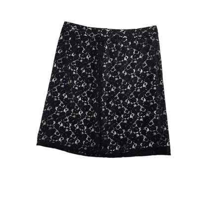 Falda de encaje negra Covington Petite talla 4P Foto 1 de 4