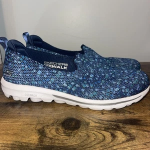 Skechers GOwalk Classic Print Slip-Ons Ocean Blossom Navy Floral Size 7 Comfort - Picture 1 of 7