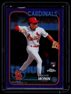 2024 Topps Chrome #189 Masyn Winn Purple Refractors - Picture 1 of 2
