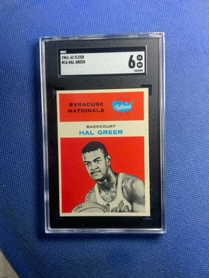 1961 Fleer Hal Greer SGC 6 Rookie RC 76ers Basketball NBA HOF - Image 1 of 2