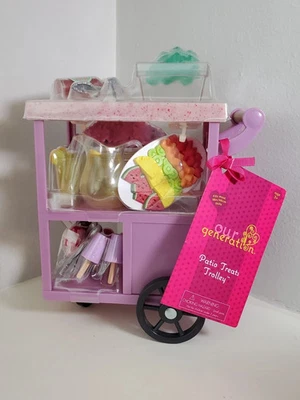 Our Generation Patio Treats Trolley Food Accessory Set  Cart Ice Cream 8” Tall - Image 1 of 2