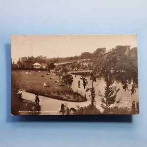 Coventry Postcard 1916 Real Photo Warwickshire Nauls Mill Park Edwardian Scene - Picture 1 of 2