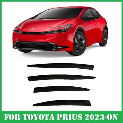 Viseras de ventana tintadas de humo deflectores protectores de lluvia para Toyota Prius 2023-2026 Foto 1 de 4