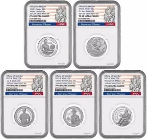 Presale 2025 S Silver Quarters Set 25C 10 Coin Proof NGC PF69 UC Early Releases - Picture 1 of 1