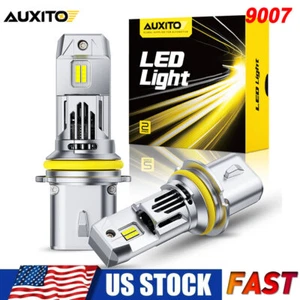 2x 9007/HB5 LED Headlight Bulbs Kit 6500K White High Low Beam Light Super Bright - Picture 1 of 13