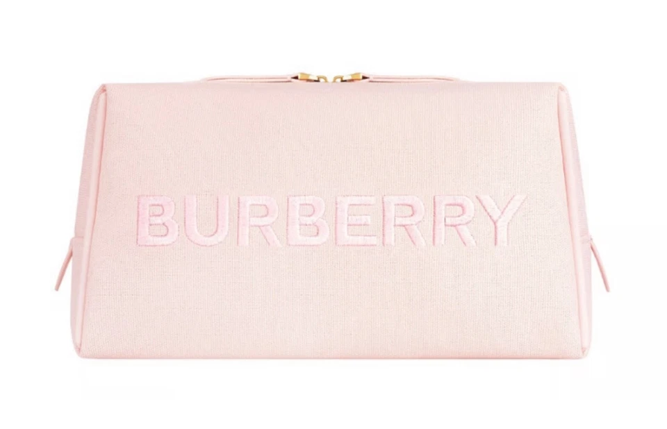 2 PCS SET BURBERRY Cream Pouch Toiletry Cosmetic Perfume Gift Bag MINI HER 5 ML