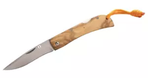 HOMEY'S MICHAEL EDC POCKET FOLDING KNIFE / OUTDOOR / STAINLESS / OLIVE WOOD - Picture 1 of 14