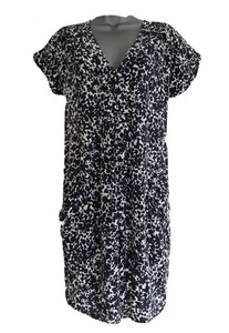 Whistles Womens Blue/White Patterned Pleated V-Neck Tunic Dress. UK 4, EU 32. - Picture 1 of 12
