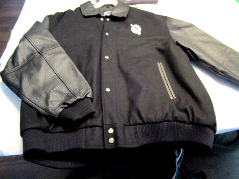 NEW  MLB BASEBALL FLORIDA MARLINS MENS WOOL/LEATHER JACKET BLACK SIZE 2X XXL Cover