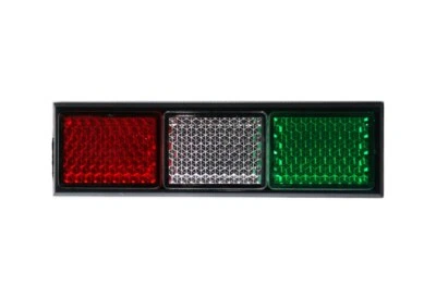 Aprilia Italian Flag Reflector Stick On Number plate TUONO SHIVER RS RSV4 MILLE - Image 1 of 3
