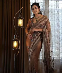 Pure Sopura Muslin Saree With Karchupi Work. Preorder - Picture 1 of 13
