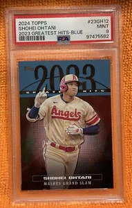 2024 Topps Shohei Ohtani #23GH12 2023 Greatest Hits-Blue LA Angels PSA 9 Mint - Picture 1 of 4