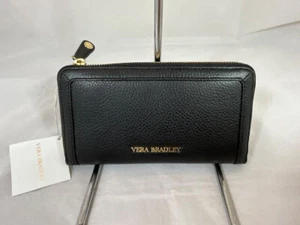 Portafoglio George in pelle Vera Bradley nuovo con etichette nero RITIRATO - Foto 1 di 4