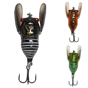 3D Cicada Topwater Lures Surface Bait for Trout Bass Cicada - Picture 1 of 10