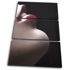 Erotic Sexy Red Lips  CANVAS WALL ART Picture Print VA