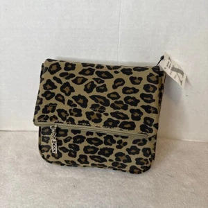 NWT Vintage Y2K 00’s Maxx Nylon Animal Print Crossbody Silver Tone Hardware - Picture 1 of 6