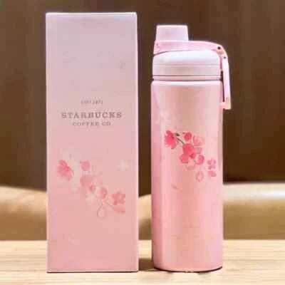 Nuevo vaso Starbucks China rosa Sakura Flying 21 oz acero inoxidable Foto 1 de 4