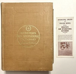 Webster's New International Dictionary 2nd Edition Unabridged 1955 HC Noah - Bild 1 von 22
